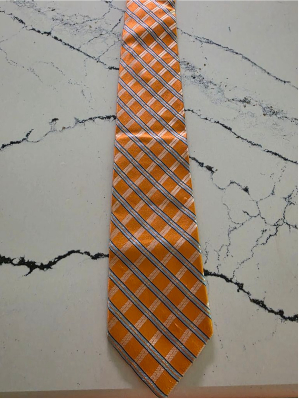 Men's IZOD Orange & Blue Plaid Tie, One Size